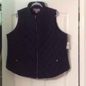 Women's plus NWT navy vest size 2x Laura Scott